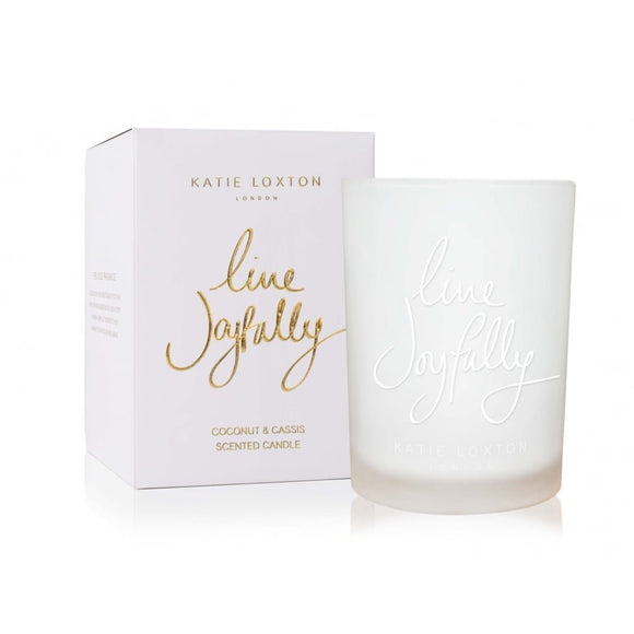 Katie Loxton Live Joyfully Candle Coconut and Cassis - Gifteasy Online