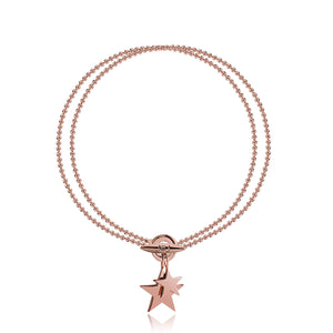 Joma Jewellery Twice as Nice Stars Bracelet Rose Gold Double Strand - Gifteasy Online