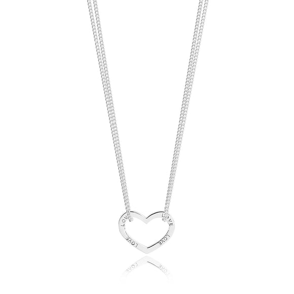 Joma Jewellery Love  Heart Silver Necklace Sale Price - Gifteasy Online