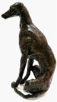 Unique Bronze Hot Cast Solid Bronze Greyhound Sitting. - Gifteasy Online