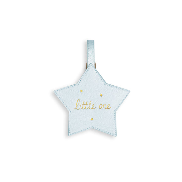 Katie Loxton BABY LUGGAGE TAG - LITTLE ONE - metallic blue - 9.7x10.2cm - Gifteasy Online