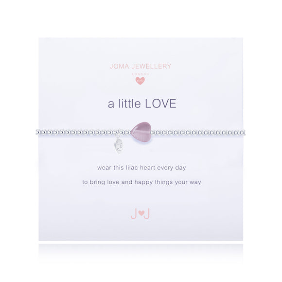A Little Love Bracelet Lilac Heart Girl By Joma Jewellery - Gifteasy Online