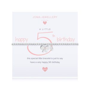 Joma Jewellery A Little Happy 5th Birthday Girls Bracelet - Gifteasy Online