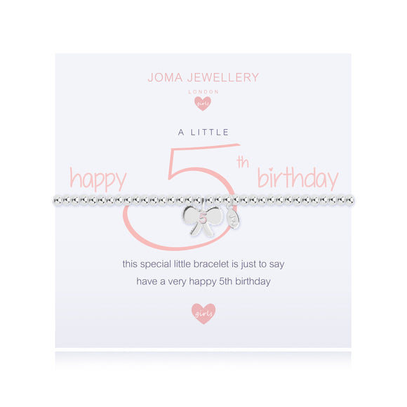 Joma Jewellery A Little Happy 5th Birthday Girls Bracelet - Gifteasy Online