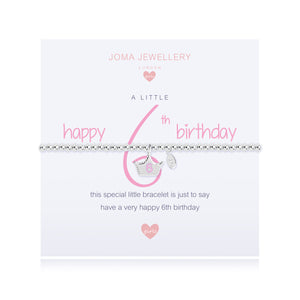 Joma Jewellery A Little Happy 6th Birthday Girls Bracelet - Gifteasy Online