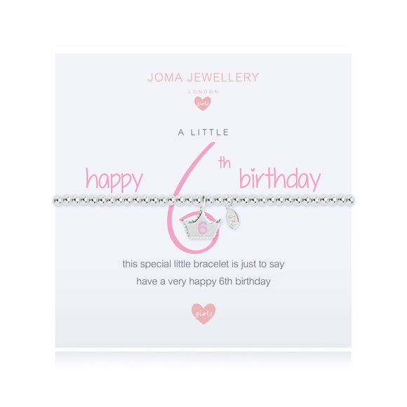 Joma Jewellery A Little Happy 6th Birthday Girls Bracelet - Gifteasy Online