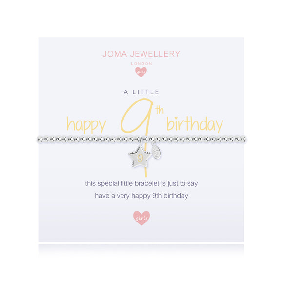 Joma Jewellery A Little Happy 9th Birthday Girls Bracelet - Gifteasy Online