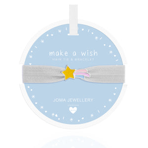 Joma Jewellery Shooting Star Hair Tie Make A Wish White - Gifteasy Online