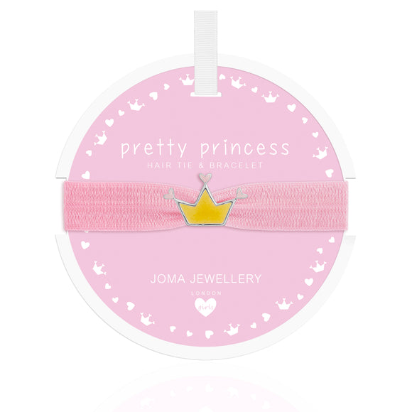 Joma Jewellery Crown Hair Tie Pretty Princess Pale Pink - Gifteasy Online