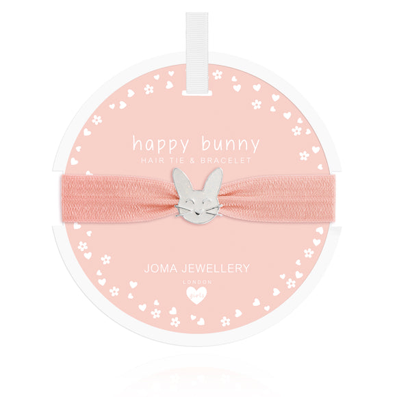 Joma Jewellery Rabbit Hair Tie Happy Bunny Pale Peach - Gifteasy Online