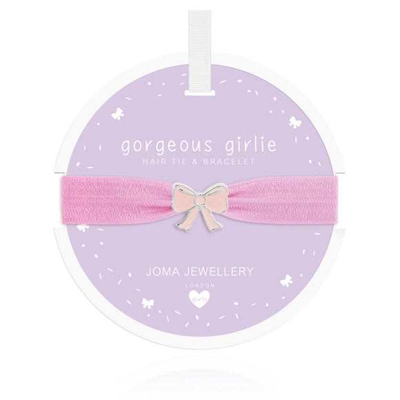 Joma Jewellery Bow Hair Tie Gorgeous Girlie Lilac - Gifteasy Online