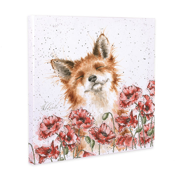 Wrendale 'Poppy Field' Fox Canvas - Gifteasy Online