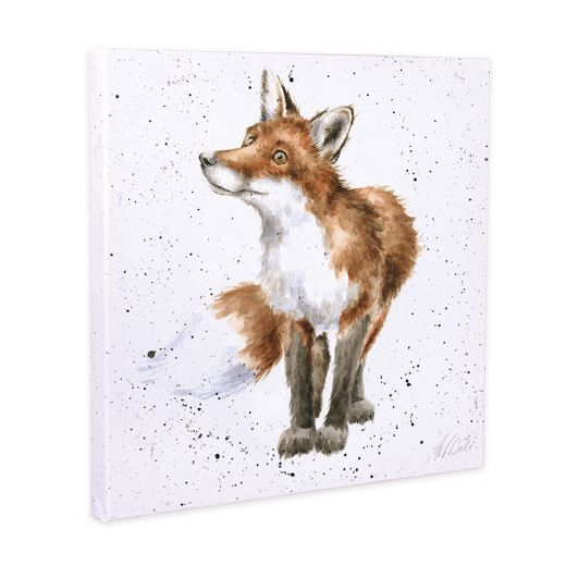 Wrendale Fox Canvas 20cm bright Eyed and Bushy Tailed - Gifteasy Online