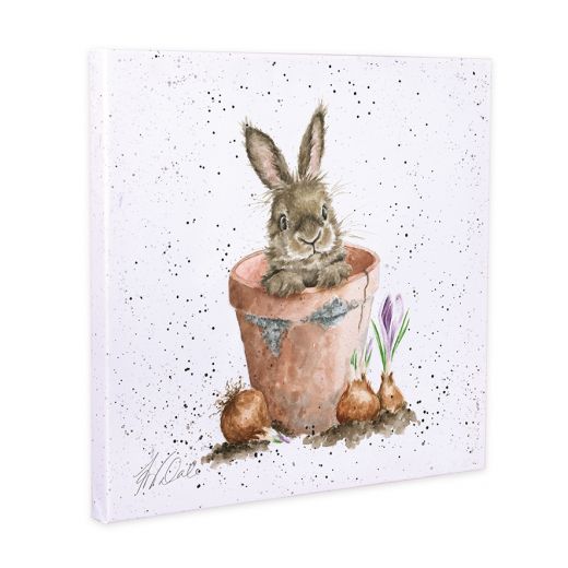 Wrendale 'The Flower Pot' Bunny  Canvas - Gifteasy Online