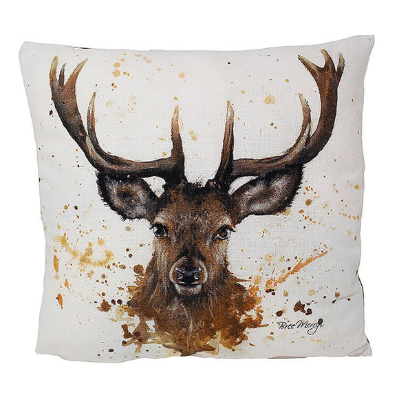 Luxury Sheridan Deer Cushion 43cm x 43cm Beige tweed backing. - Gifteasy Online