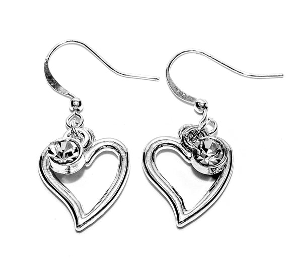 Life Charms Love Heart Hook Earrings - Gifteasy Online