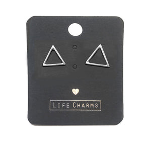 Life Charms Open Triangle Stud Earrings - Gifteasy Online