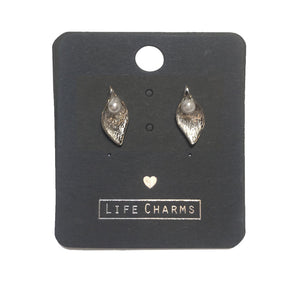 Life Charms Leaf Stud Earrings - Gifteasy Online