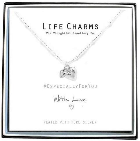 Life Charms Silver Puffed Hearts Necklace - Gifteasy Online