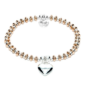 Life Charms Especially For You Silver Heart & Rose Gold Bracelet - Gifteasy Online