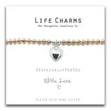 Life Charms Especially For You Silver Heart & Rose Gold Bracelet - Gifteasy Online