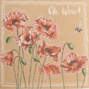 Wrendale 'Poppies' Wow Card - Gifteasy Online