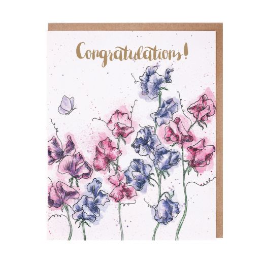 Wrendale 'Sweet Pea' Congratulations Card - Gifteasy Online