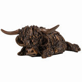 Frith Creative Bronze Solid Bronze Highland Cow Looking Down - Gifteasy Online