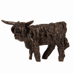 Frith Creative Bronze Solid Bronze Highland Cow Standing - Gifteasy Online