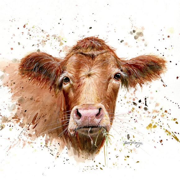 Bree Merryn  Box Canvas Print Colourful Gertrude Cow 40cm x 40cm Boxed - Gifteasy Online