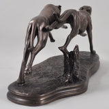 Art Deco Greyhounds Cold Cast Bronze Sculpture O.Tupton - Gifteasy Online