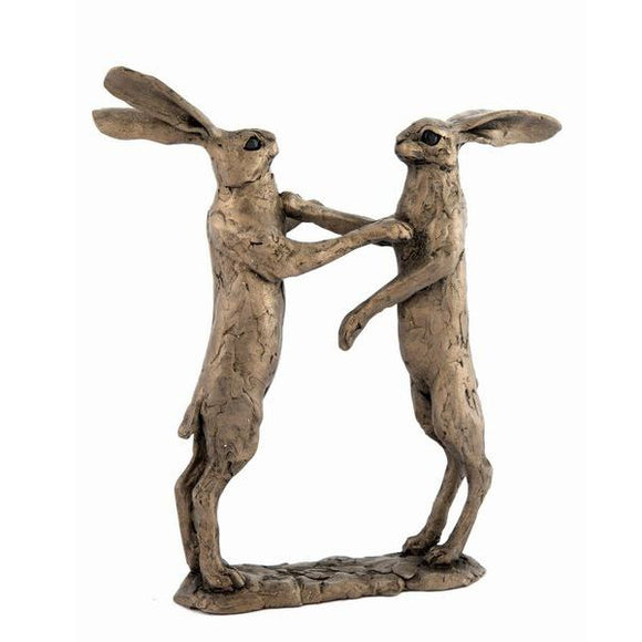 Frith Sculpture Howard and Hilda Boxing Bronze Hare Statue by Paul Jenkins - Gifteasy Online