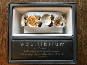 Equilibrium Shine Bracelet -Silver & Gold Circle Design - Gifteasy Online