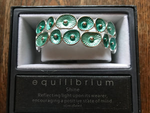 Equilibrium Silver Plated Aqua Mini Sunburst Bracelet - Gifteasy Online