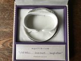Equilibrium Silver Plated Live Well Love Much Laugh Often Bangle - Gifteasy Online