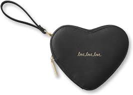 Katie Loxton Heart Black Clutch Bag Love Love Love Slight Mark Reduced - Gifteasy Online