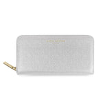 Katie Loxton ALEXA PURSE large coin/card purse -Silver shimmer - 10x20x2.5cm - Gifteasy Online
