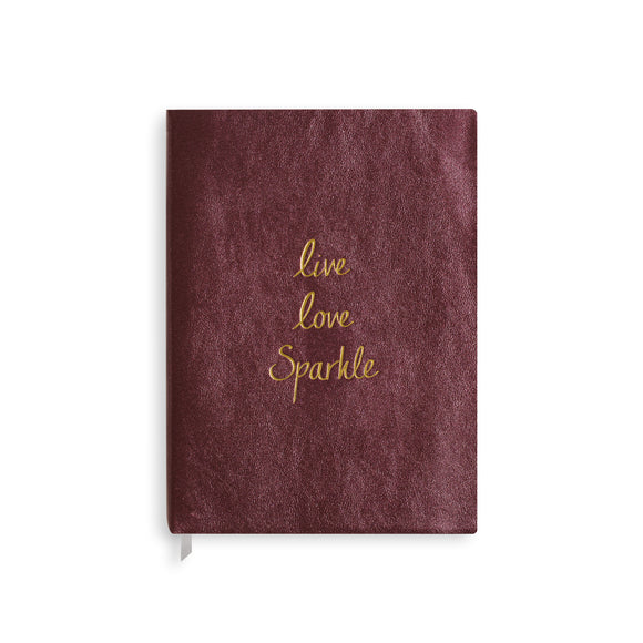 Katie Loxton LARGE NOTEBOOK - LIVE LOVE SPARKLE - purple - 23.5x17.5cm - Gifteasy Online