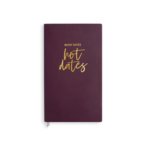 Katie Loxton DATES NOTEBOOK - WORK DATES/HOT DATES - mulberry - 11.5x20.5cm - Gifteasy Online