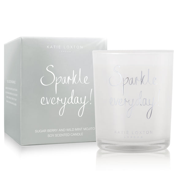 Katie Loxton METALLIC CANDLE - SPARKLE EVERYDAY - sugar berry and wild mint mojito - 160gr - Gifteasy Online