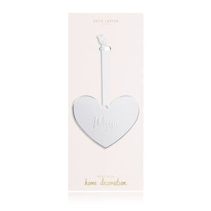 Katie Loxton DECORATION - MUM - silver heart decoration with silky ribbon - Gifteasy Online