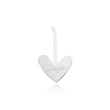 Katie Loxton DECORATION - DAUGHTER - silver heart decoration with silky ribbon - Gifteasy Online