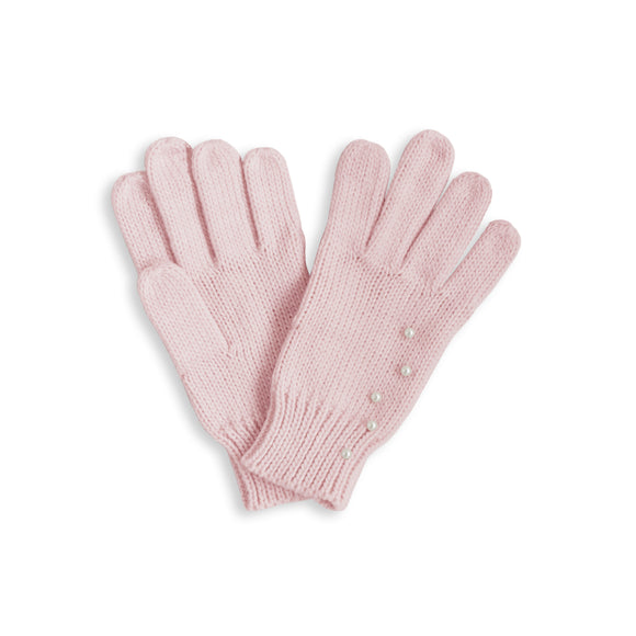 Katie Loxton  PEARL SCATTERED CABLE KNIT GLOVES - pale pink  medium fit - Gifteasy Online