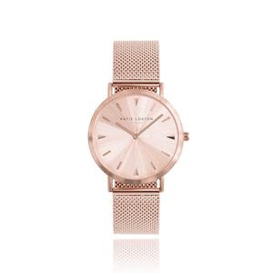 Katie Loxton CECE WATCH - rose gold plated chain mail strap - Gifteasy Online