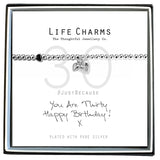 Life Charms Happy 30th Bracelet - Gifteasy Online