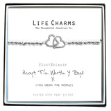 Life Charms You Mean The World In Welsh - Rwyt Ti'n Werth Y Byd - Gifteasy Online