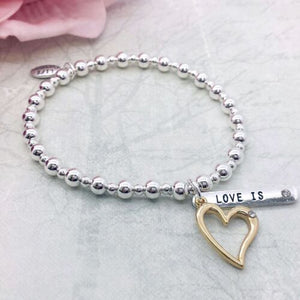 Life Charms Love is Heart Bracelet