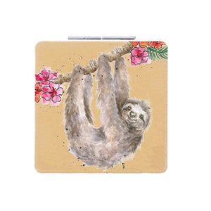 Wrendale 'Hanging Around Sloth' Compact Mirror - Gifteasy Online