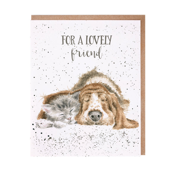 Wrendale 'Dog and Catnap' Birthday Card - Gifteasy Online