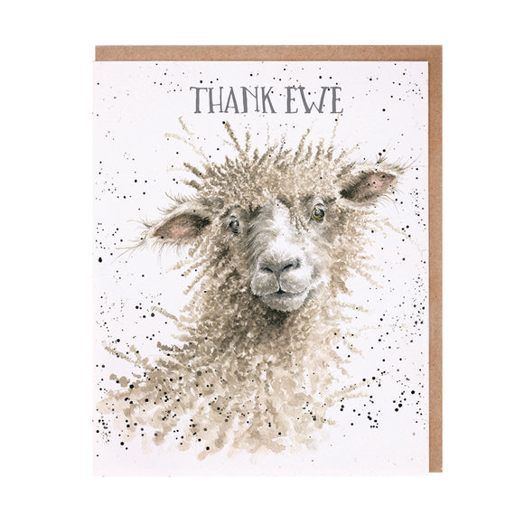 Wrendale 'Thank Ewe' Thank You Card - Gifteasy Online